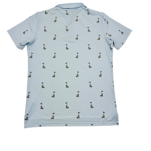 Bonobos Golf Putting Green All Over Print Slim Fit Polo Men's Size Medium - Picture 3 of 6